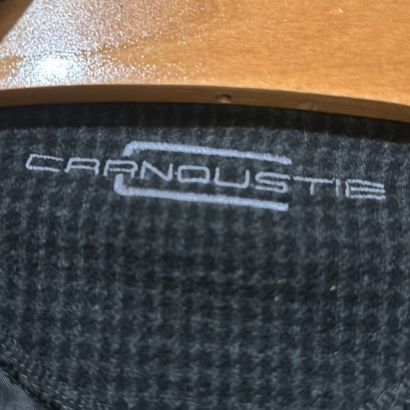 Carnoustie Golf Links large gray/black plaid fully lined half zip sweater/jacket - Picture 2 of 9